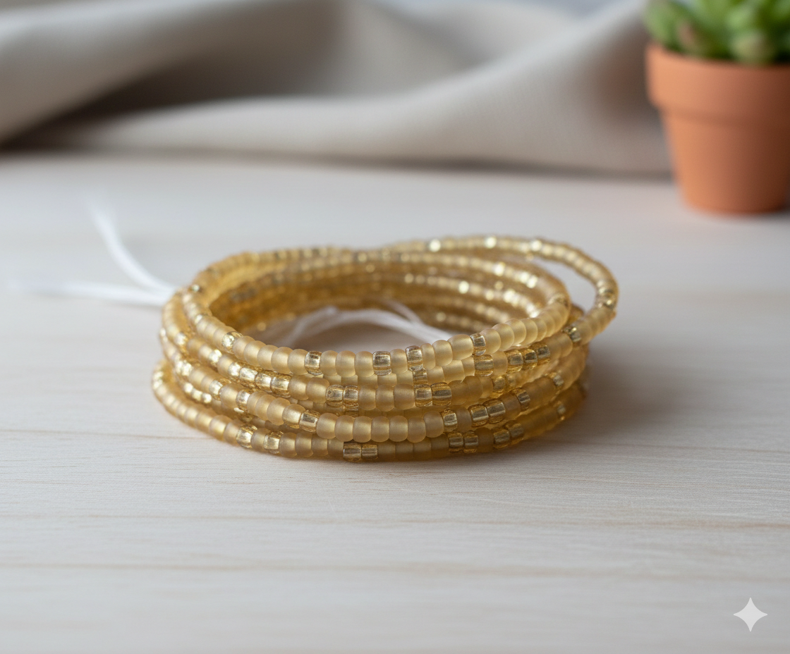 Dag 1: Één waistbead per dag, tot 10.000 vrouwen voor zichzelf kiezen.