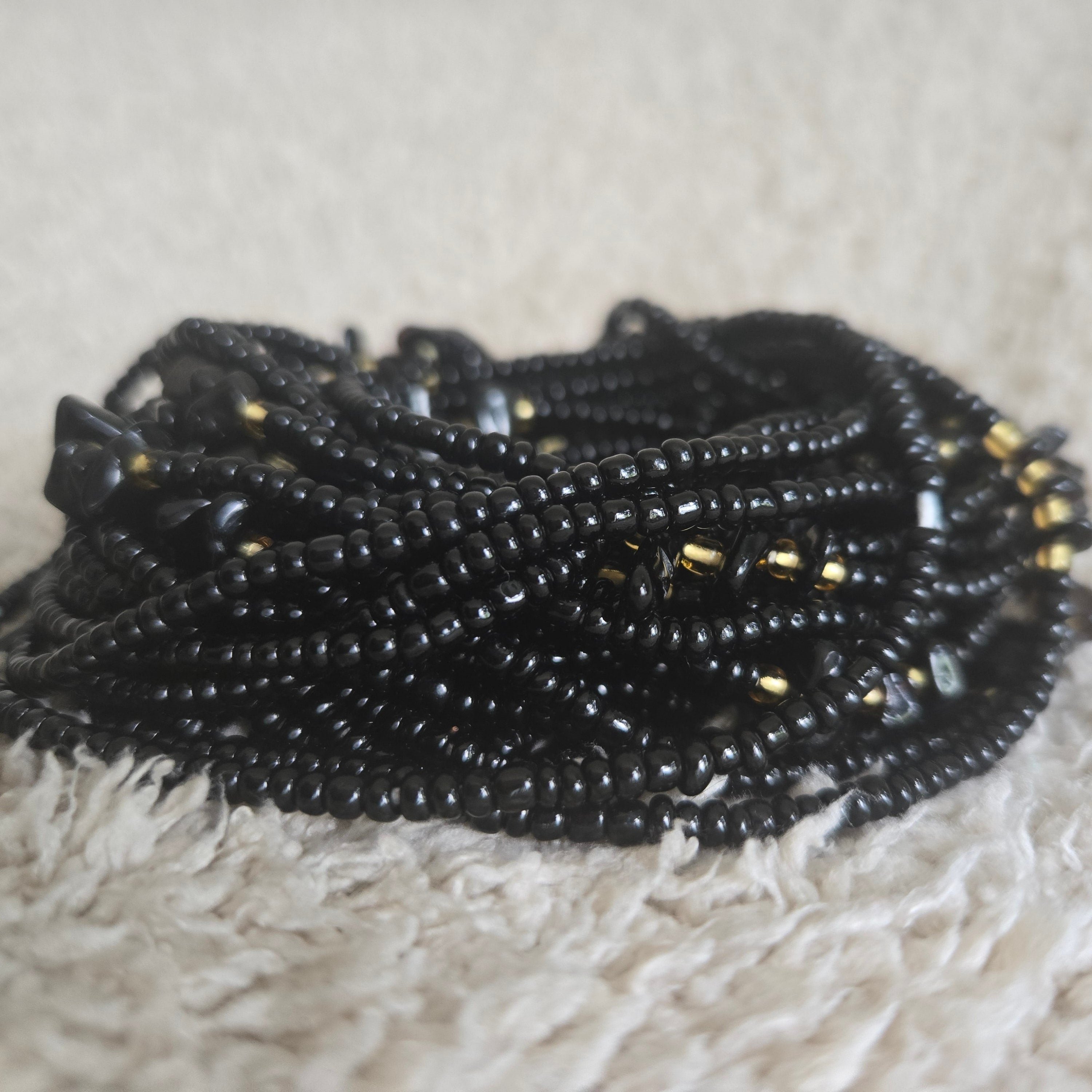 Forgiveness Onyx Waistbeads: Vrede in je hart, grenzen in je lijf