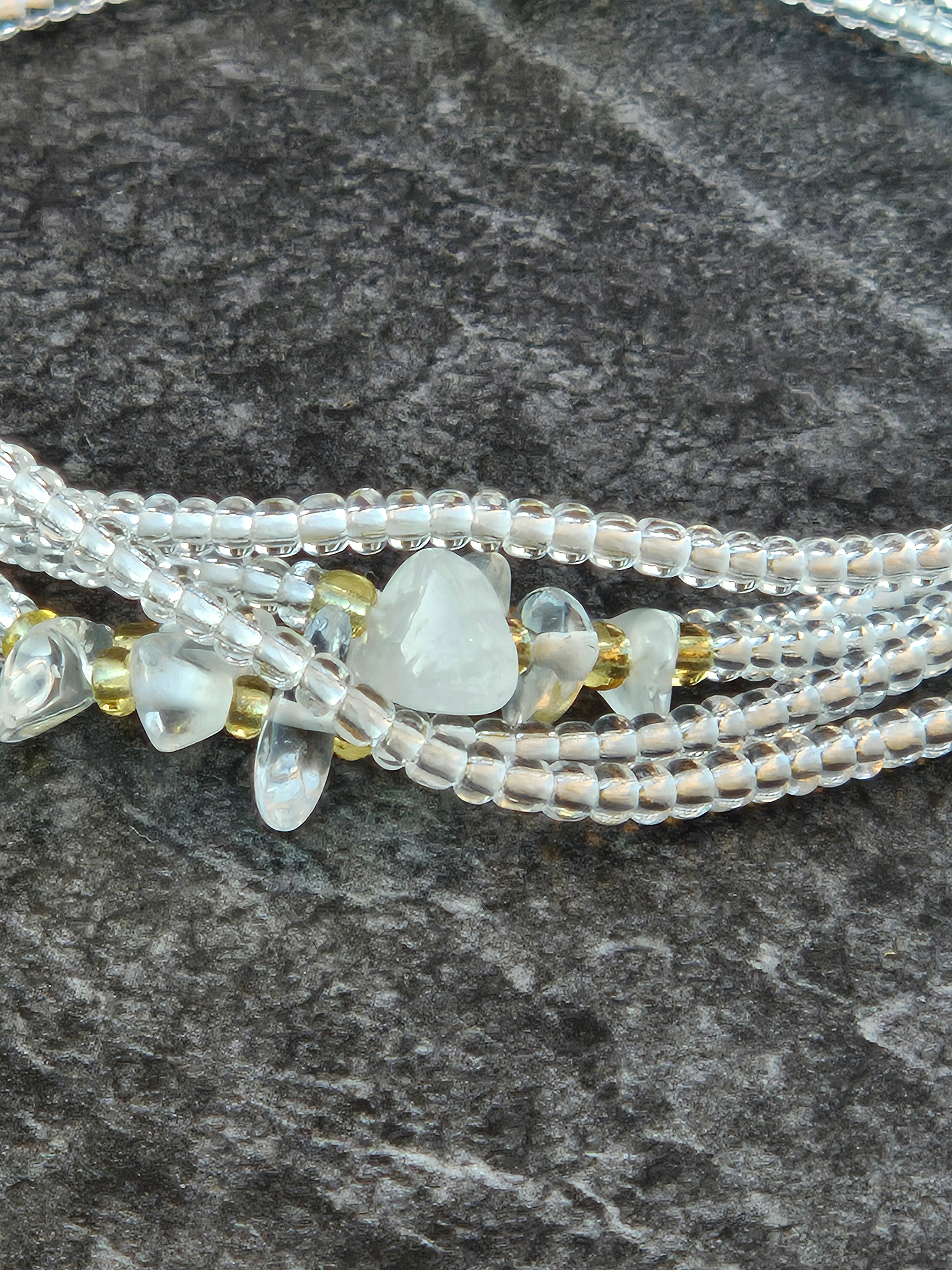 De Uitlijning: Bergkristal Waistbeads