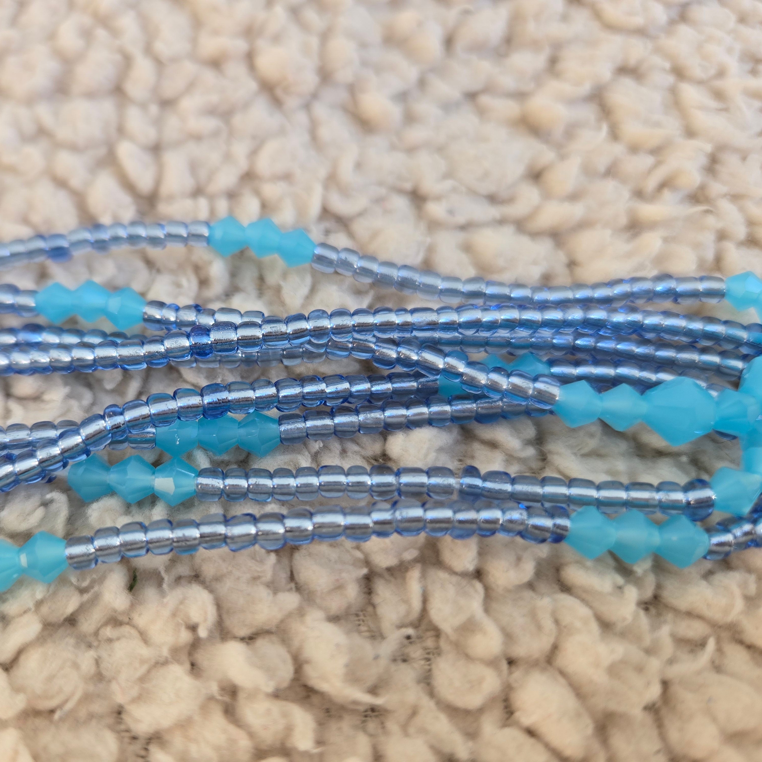Blauwe Serenity Taille kralen