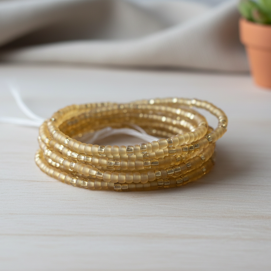 Dag 1: Één waistbead per dag, tot 10.000 vrouwen voor zichzelf kiezen.