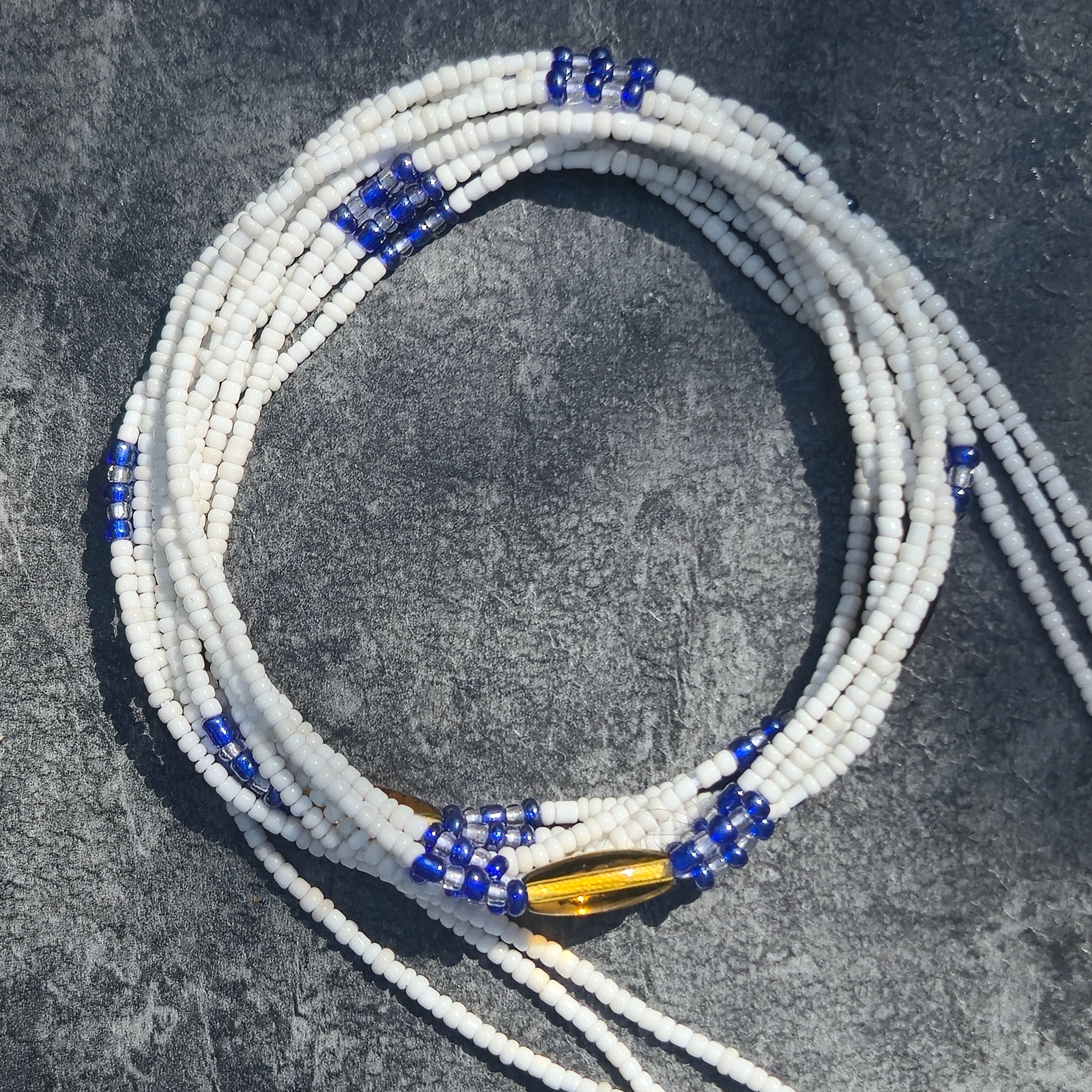 ADZO PEACE: BORN ON MONDAY WAIST BEADS