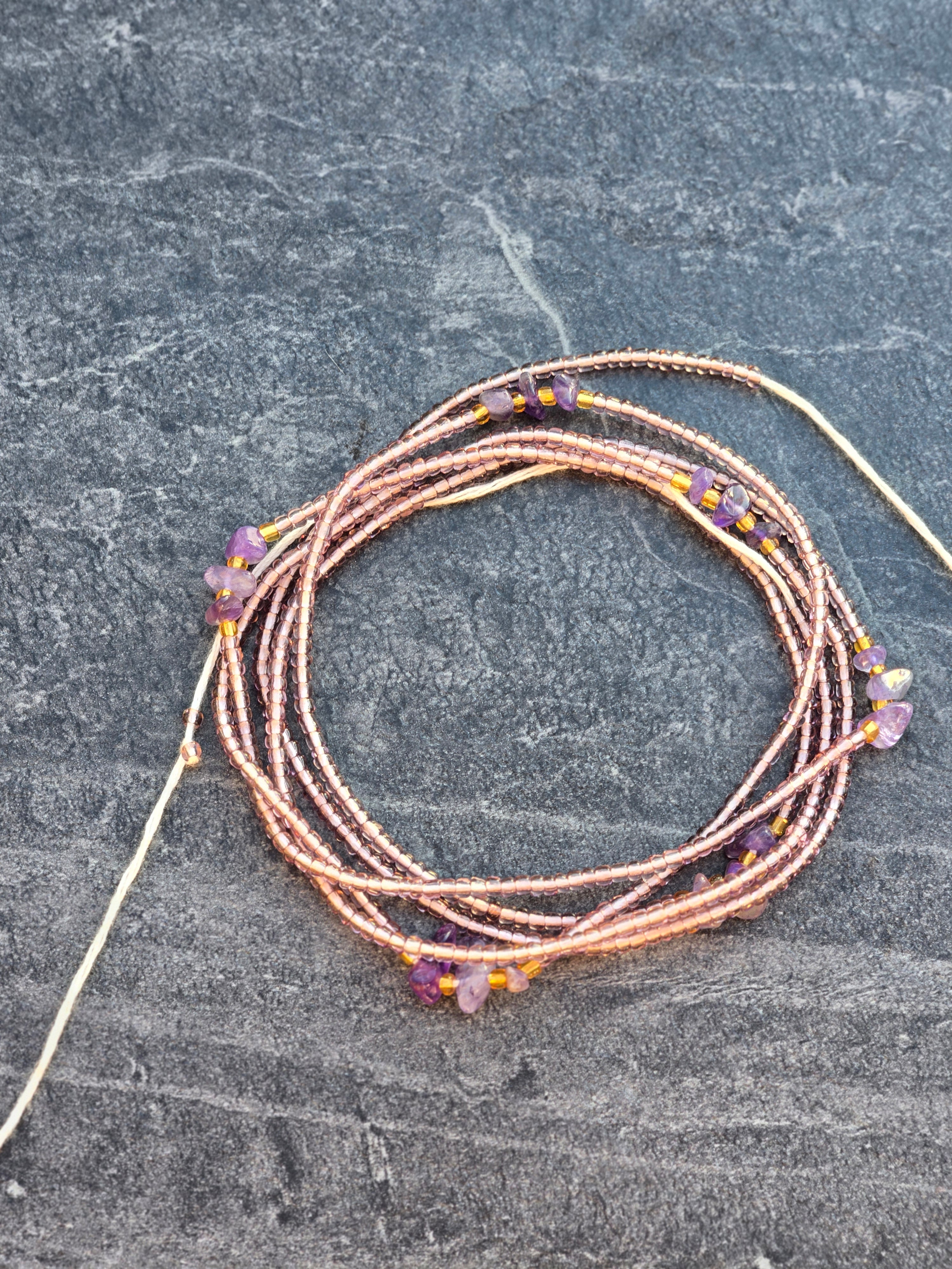 De Intuïtie: Amethist Waistbeads