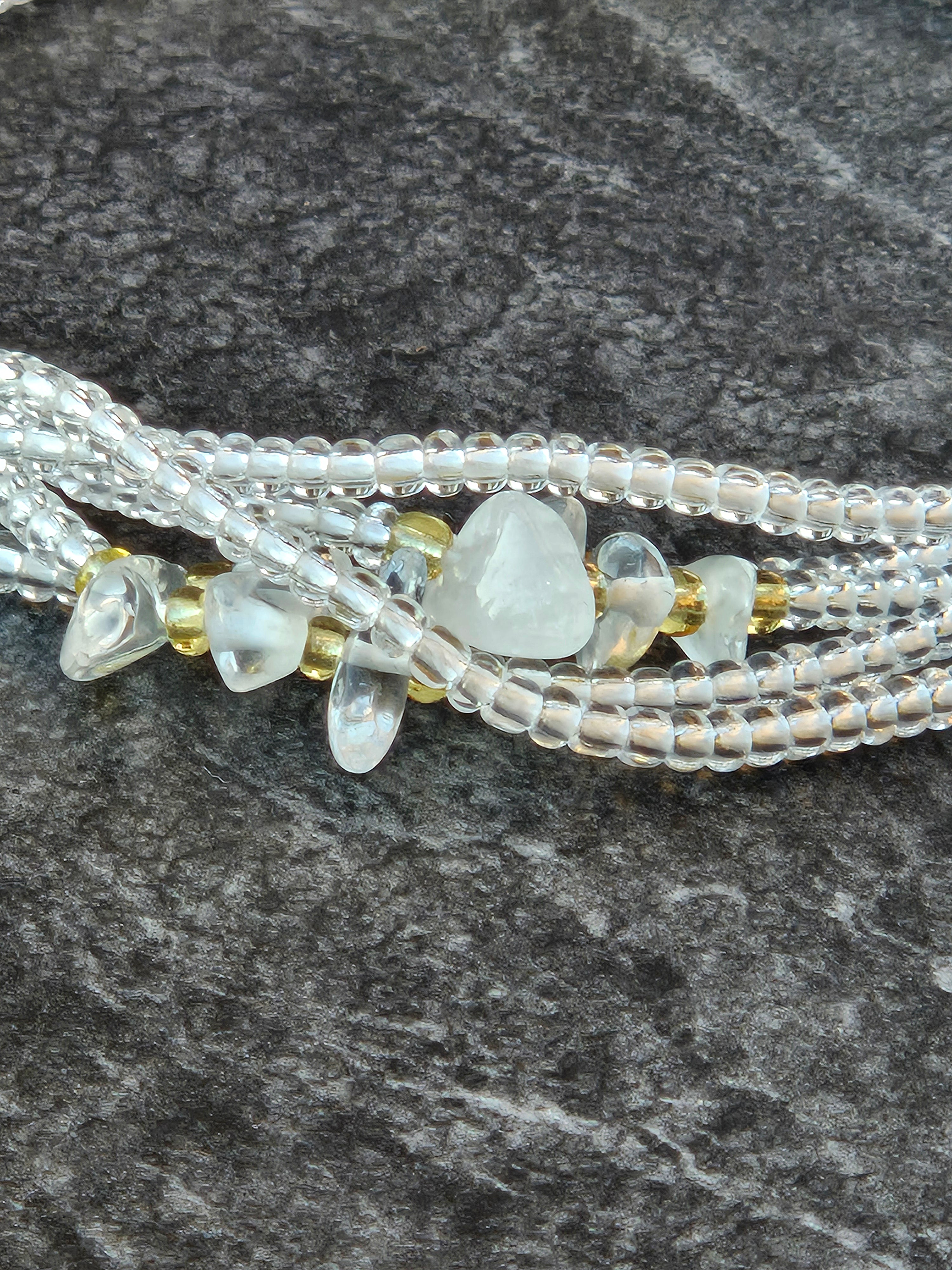De Uitlijning: Bergkristal Waistbeads