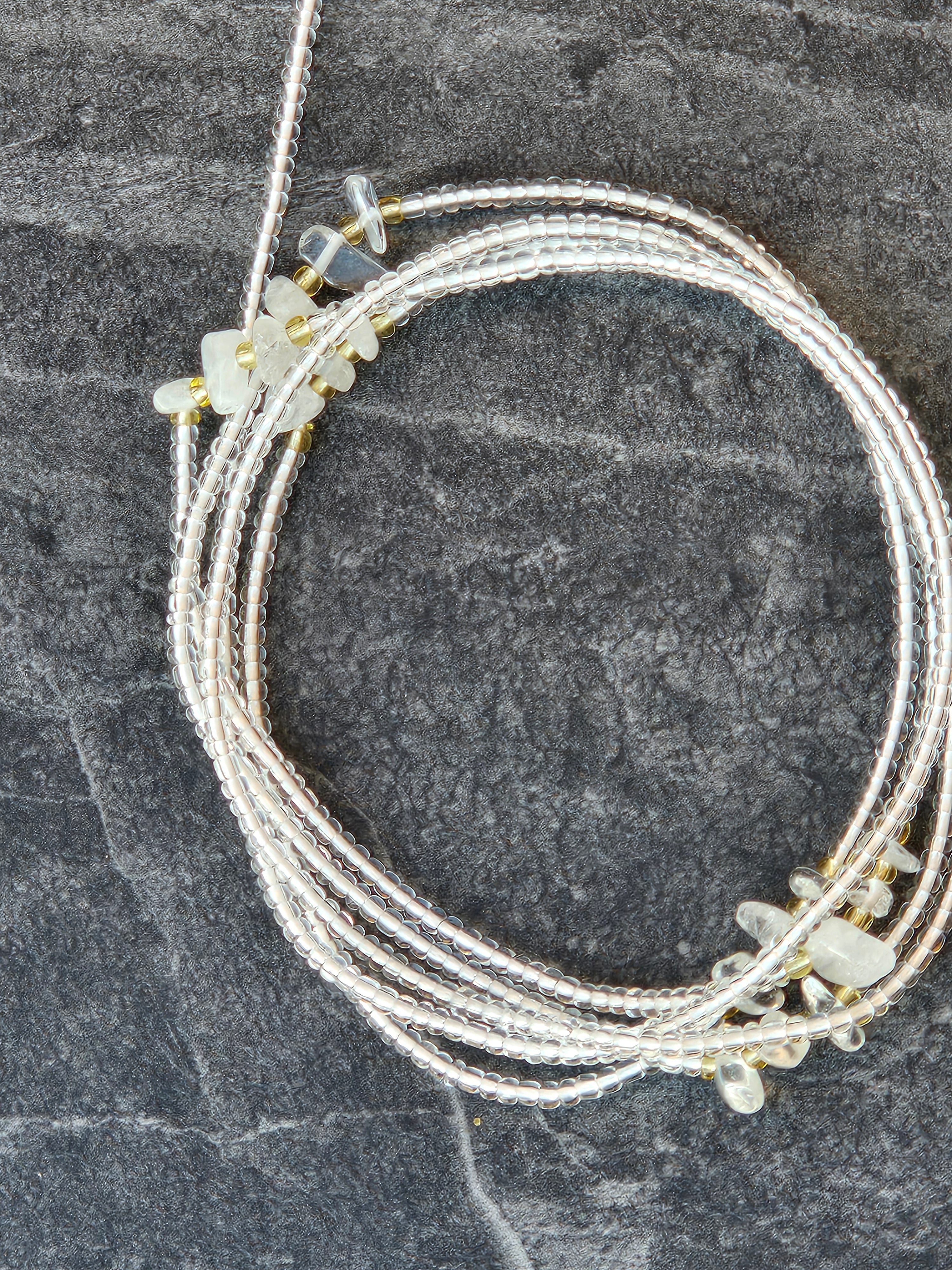 De Uitlijning: Bergkristal Waistbeads
