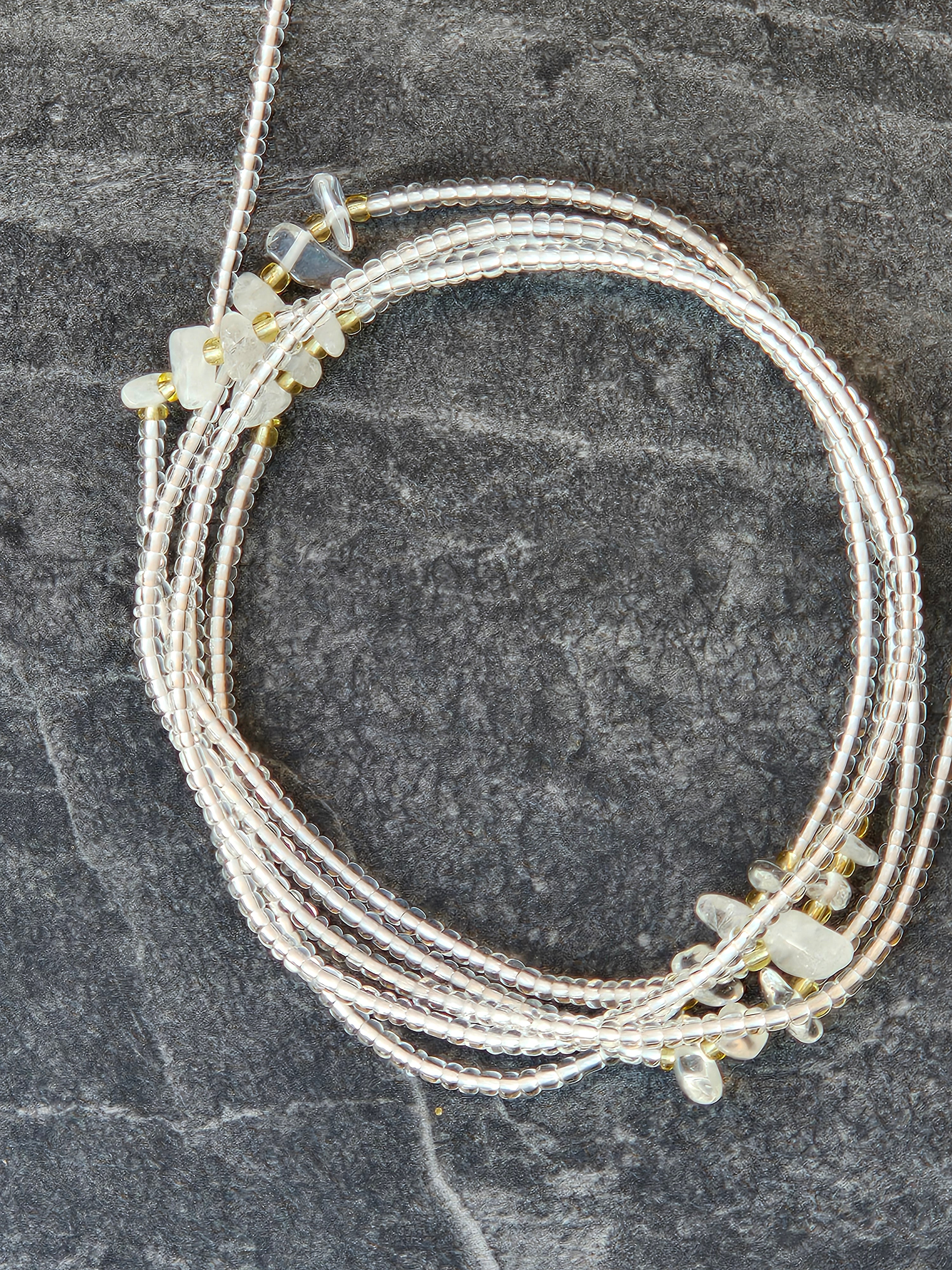 De Uitlijning: Bergkristal Waistbeads