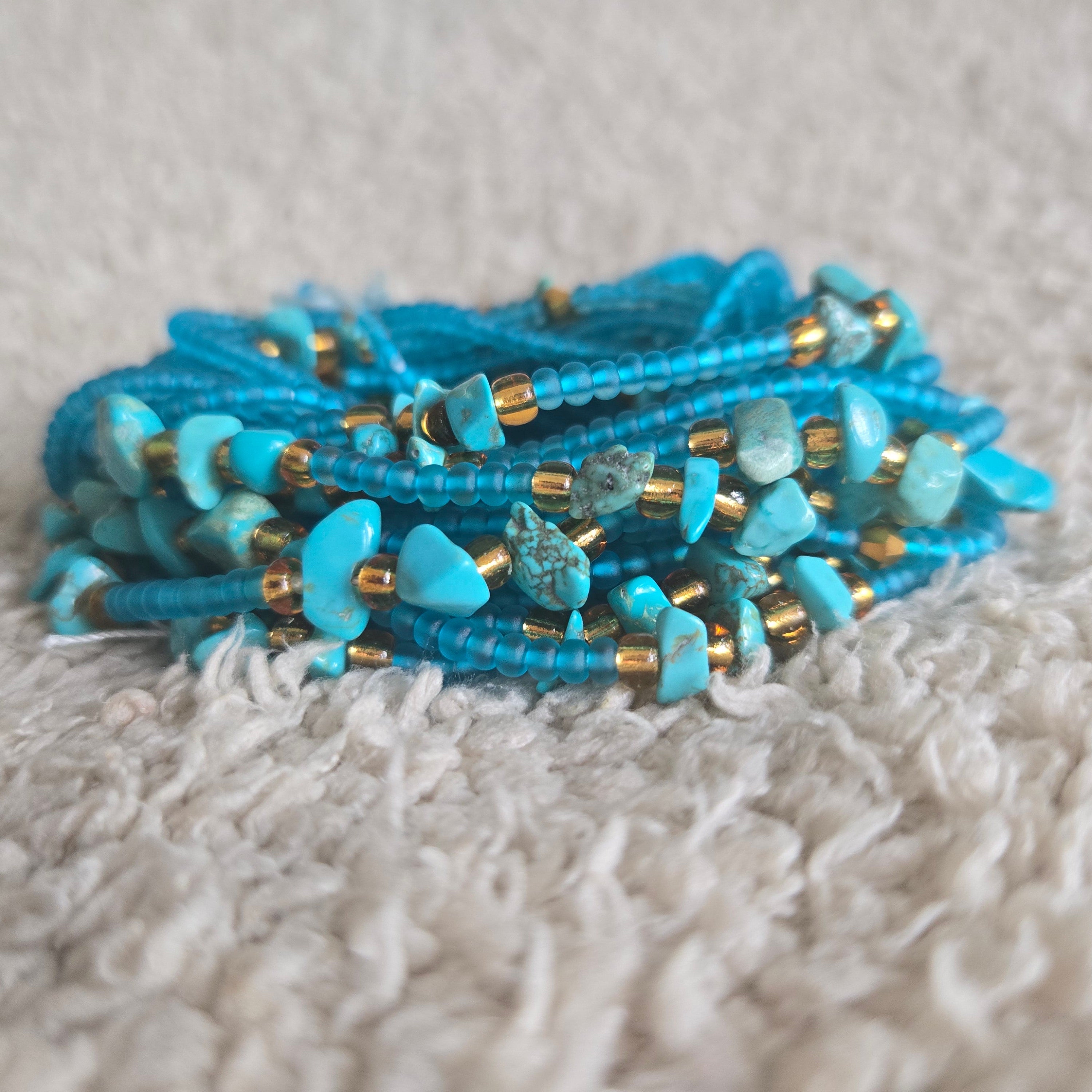 The Turquoise Crown Waistbeads