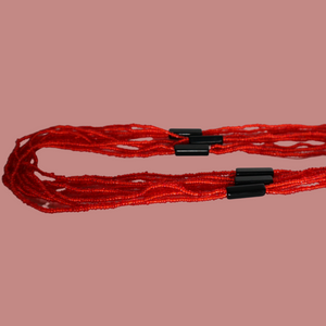 Drie in 1 Rood en Zwart Waistbeads