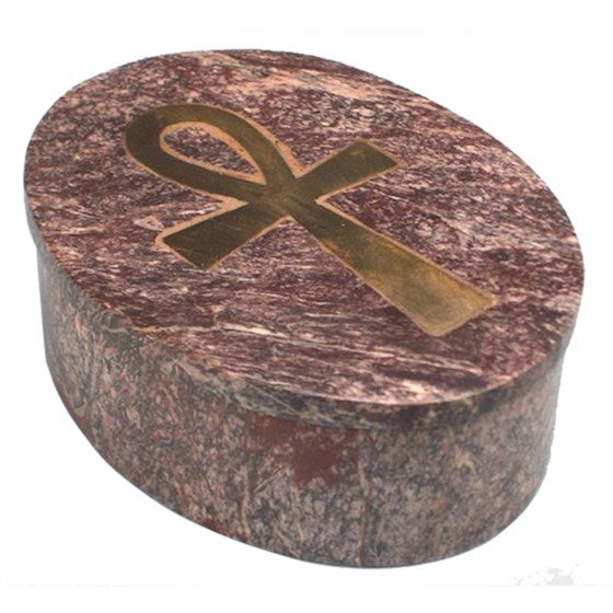 Ankh doosje zeepsteen.